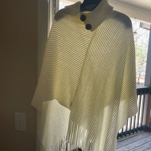 Cream colored poncho